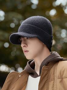 1 Miếng Mũ đan Cho nam giới , Mùa Đông Ấm áp Bịt tai Chống gió Mũ len With Eye Mask Đối với Ngoài trời Đạp xe - màu đen - Xem 3