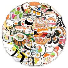50pcs Sushi Cute Graffiti Waterproof Stickers - Apricot - View 2