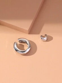 2 chiếc Vòng bít tai tối giản - Vàng - Xem 4