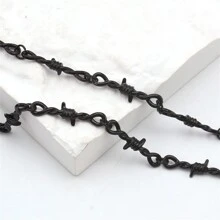 Black Thorn Necklace - Black - View 2
