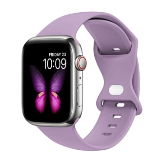 1pc Unisex Fashion Casual Solid Color Silicone Butterfly Buckle Watch Band Compatible With Apple Watch 38mm 40mm 41mm 45mm 46mm 44mm 42mm 49mm, Soft, Comfortable, Waterproof Wrist Strap Compatible With Apple Watch Ultra Series SE8/7/6/5/4/3/2/1 Replacement Smart Watch Band Accessories