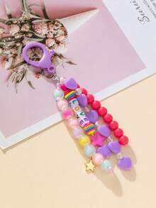 1 件卡通笑臉和情書造型吊墜、鑰匙圈、包包配件、送給女朋友或情侶的禮物