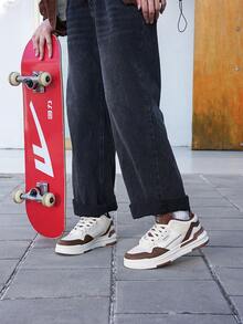 WARRIOR 迴力時尚休閒鞋2023新款潮流男士街頭風格復古酷運動鞋運動鞋米棕色 - 棕色 - 查看 4