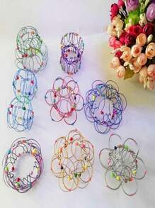 1 Pieza Juguete Sensorial Antistress Con Forma De Cesto De Flores, Aro Mágico Con 36 Modos De Deformación, Adecuado Para Adultos (entrega De Color Al Azar)