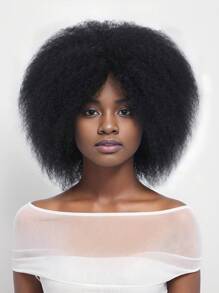 萬聖節化裝用黑色bug軟阿夫羅頭髮假髮,婦女阿芙羅卷髮假髮帶瀏海看起來自然,男性截短式阿芙羅卷髮假髮,毛蟲髮型黑色阿芙羅海浪卷假髮,合成髮阿芙羅假髮,適用於日常派對cosplay節日聖誕佈置以編織時尚假髮