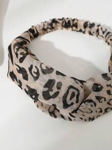 3 pezzi Set di fasce per capelli da donna con stampa leopardata e incrocio, adatte per uso quotidiano/invernale, fascia per capelli, turbante, fascia per sudore, per scuola, università, fasce per capelli