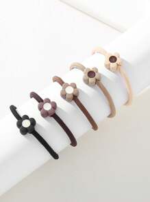 5入組日常髮飾彈力繩