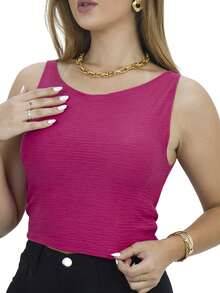 Women T-Shirts - Màu Hồng Tươi - Xem 2