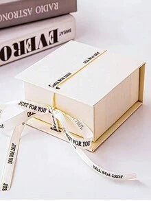 1個高級項鍊或戒指禮品盒,用於包裝和贈送給朋友 - 白色 - 查看 5