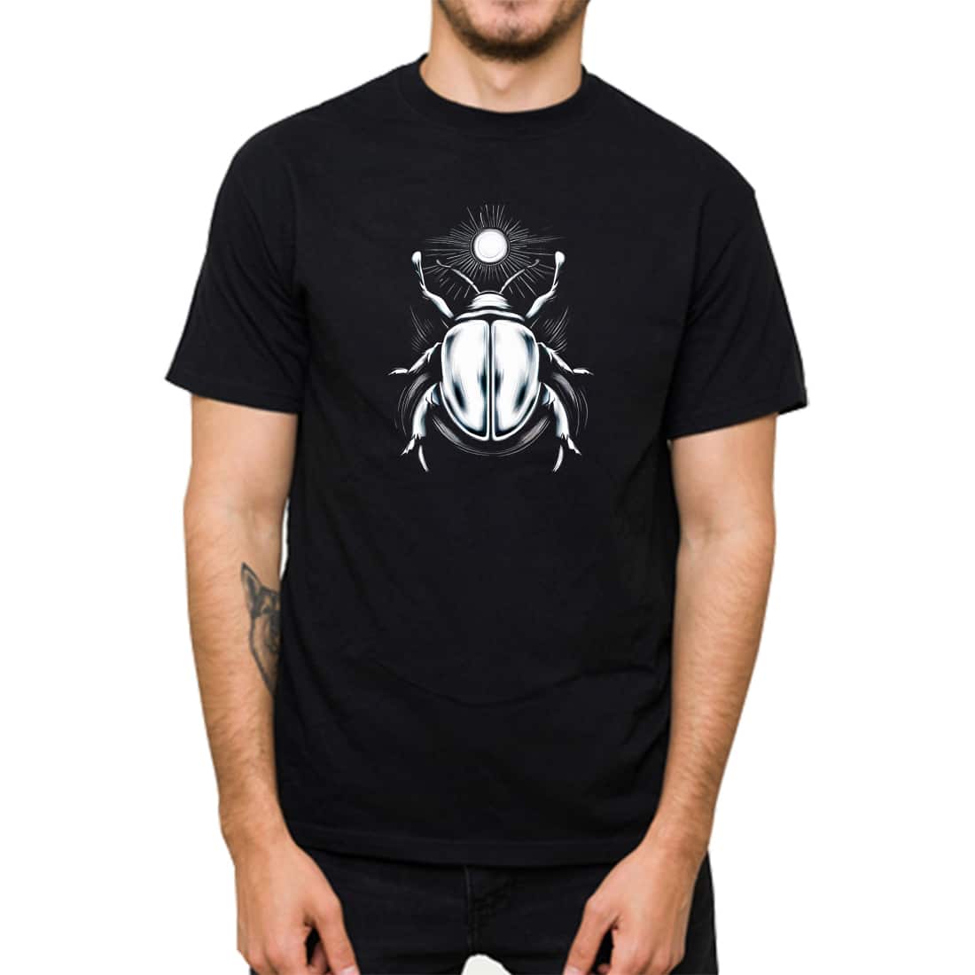 Men T-Shirts - 黑色 - 查看 1