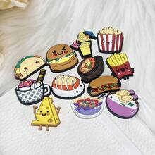 12 Piezas/set Hebilla De Decoración De Zapatos Insertable Con Patrón De Dibujos Animados / Comida (diseño No Integrado) - Multicolor - Ver 5