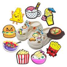 12 Piezas/set Hebilla De Decoración De Zapatos Insertable Con Patrón De Dibujos Animados / Comida (diseño No Integrado) - Multicolor - Ver 4