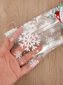50 个雪人塑料礼品袋糖果饼干烘焙包装袋圣诞装饰 2023 年家居新年 2024 年，圣诞节 - A 款包袋 - 查看 10