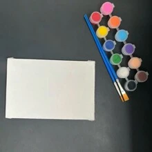 6 cái Bức tranh tranh sơn dầu Bộ Với Giá vẽ Đứng , Dầu , Bàn chải Và Khác Công cụ vẽ tranh Đối với DIY Nghệ thuật - trắng - Xem 4