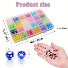 1200pcs Hạt ngọc trai 7mm 24 Màu sắc Nhiều màu Hạt ngọc trai Lỏng lẻo Spacer Hạt Đối với Làm đồ trang sức DIY Vòng tay Dây chuyền Phụ kiện - Nhiều màu - Xem 2