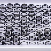 10pcs/pack Fashionable Simple Stainless Steel Flat Plain Band Ring (2/4/6/8mm) Suitable For Men, Engagement, Wedding, Party Gift