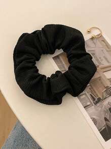 4pcs Women's 9cm/3.54in High-Quality Solid Color Knitted Striped Hair Scrunchies, Fashion Versatile Minimalist Retro Elegant Hair Accessories, Suitable For Daily Hairstyles, Ponytails, Makeup, Outfit Matching Hair Ties Head Accessories - Multicolor - View 7