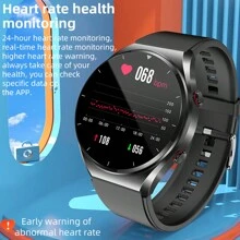 ECG Smart Watch With HRV/ Blood Glucose / Heart Rate / SPO2 / Blood Pressure /Temp /Sleep /Pressure Monitor, Exercise Watch with Sports Modes for Male And Female Elderly People - Silver - View 9