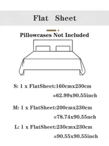 1pc Fashionable And Simple Style Bed Sheet 1pc For Home Use, Soft And Comfortable, Dustproof, Machine Washable (Pillowcase Not Included)