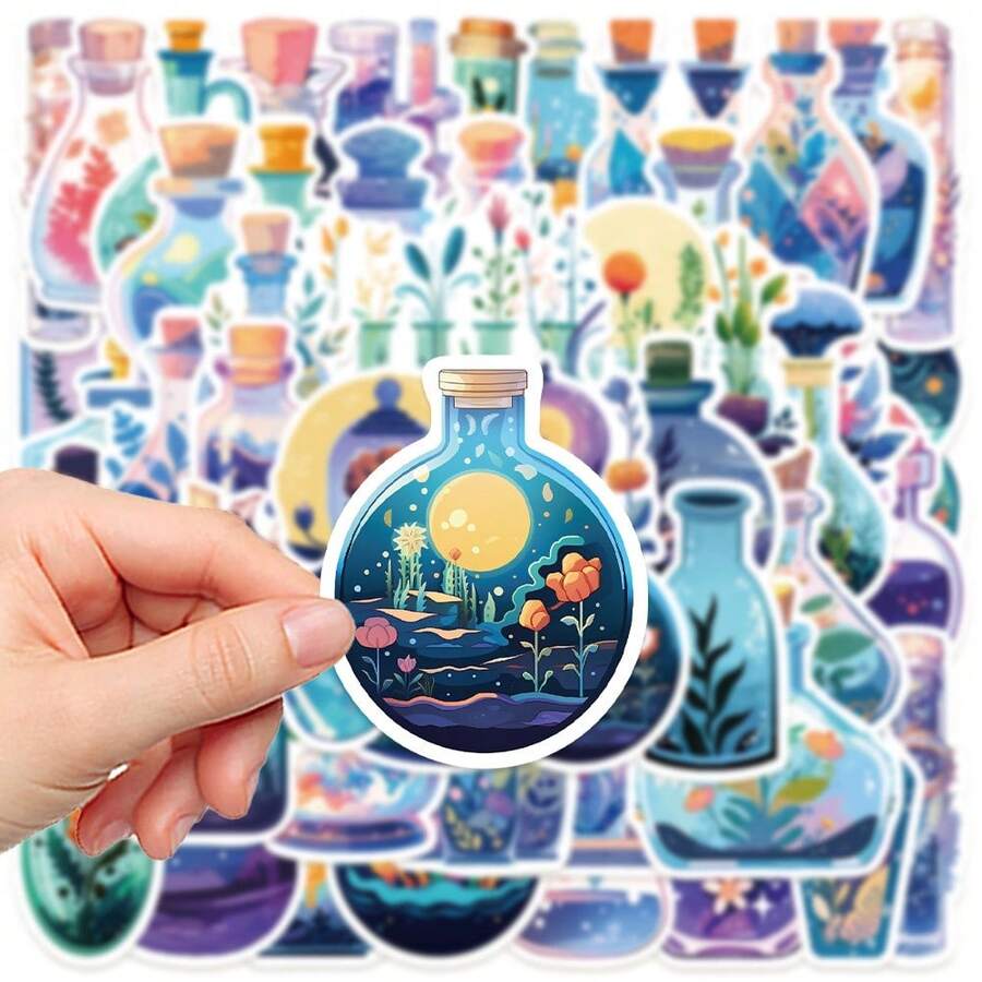 藥瓶防水貼紙 - 彩色 - 查看 1