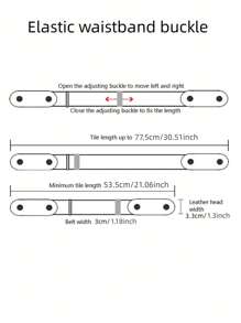 1pc invisible belt lady's casual stretch stretch stretch jeans belt - Blue - View 2