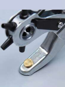 1pc Leather Hole Puncher, Round Hole Punch Gun, Punch Plier, Red - Red - View 4