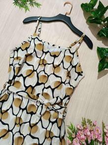 Women Dresses - 卡其色 - 查看 3