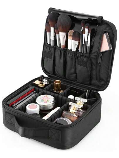 Maleta de Maquiagem e Câmera Profissional Pequena Com Divisórias