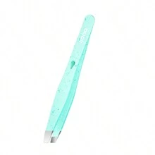 Nhíp lông mày Đầy màu sắc Tóc Làm đẹp Tốt Tóc Máy kéo Thép không gỉ Nghiêng Mắt Lông mày Clip Loại bỏ Dụng cụ Trang điểm - Màu xanh Bạc hà - Xem 1