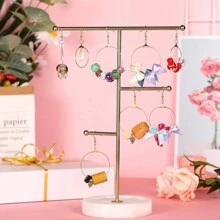 80pcs/set 2 Size (30-40mm) Round Earwire Finding Components For Earring Making And Diy Earring Crafts