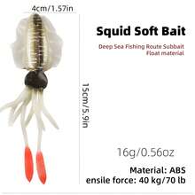 1 Esca Da Pesca Nera Luminosa Notturna, Misura 7