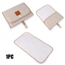 便携式尿布袋多功能妈咪包，便携式尿布袋尿布巾尿布袋储存尿布袋 - 米色 - 查看 2