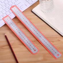1pc Stainless Steel Ruler, Metal Measuring Tool With Three Sizes: 30/20/15cm Optional - Silver - View 4