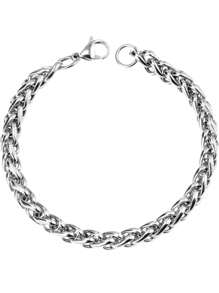 1條18k鍍金不鏽鋼時尚歐美情侶手鍊,男女適用