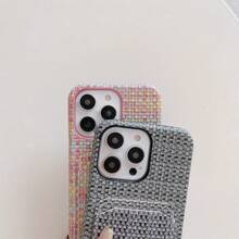 编织图案防震保护手机壳适用于 iPhone 1615 14 14 12 11 Pro Max X XR XS Max 7 8 15 14 Plus 带卡夹 - 彩色 - 查看 9