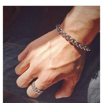 1pc Fashionable Classic Men's Woven Basket Chain Bracelet, Copper Jewelry Dragon Bone Bracelet