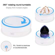 Puluz 15cm Điều chỉnh Tốc độ Xoay Bàn xoay Đế trưng bày , Tải : 3kg ( Trắng ) - trắng - Xem 5