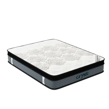 Crystli 12" King Mattress Hybrid Memory Foam Pocket Coils Spring Medium Bed In a Box - Royal Blue - View 9