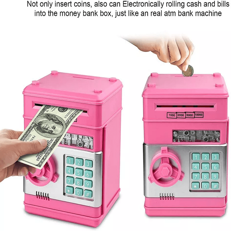 Pink Cartoon Password Lock Money Saving Box SHEIN USA