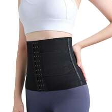 Cinturón Fuerte Reductor De Cintura Postparto Para Mujer Con Diseño De Malla Para Una Mejor Transpiración Y Control Abdominal Durante El Ejercicio, Corsé Reductor De Cintura Para Adelgazar - Negro - Ver 3