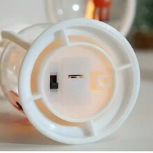 1 件 Led 聖誕蠟燭燈,帶鹿和馬圖案,電子雪人蠟燭燈,時尚燭台裝飾,適合家居節日裝飾,檯燈營造節日氣氛