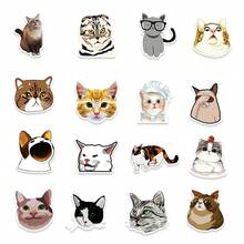 50入組可愛的小貓貓可愛的卡通貓動物y塗鴉防水貼紙裝飾貼紙動漫guka貼紙可愛動物卡通時尚愛塗鴉防水貼紙diy手機、禮物