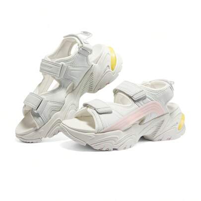 Women's Retro Shoes, Fashion Sneakers (White) Breathable And Comfortable Sports Sandals Dlites 149921-Wmlt