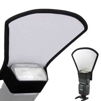 1pc External Flash Light With Bounce Card, Top Light Shield, Soft Diffuser, Silver/white Reflector For Dslr Camera