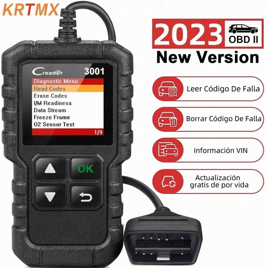 Launch Creader 3001 Escaner Automotriz Obd2 Multimarca Motor - Negro - Ver 1