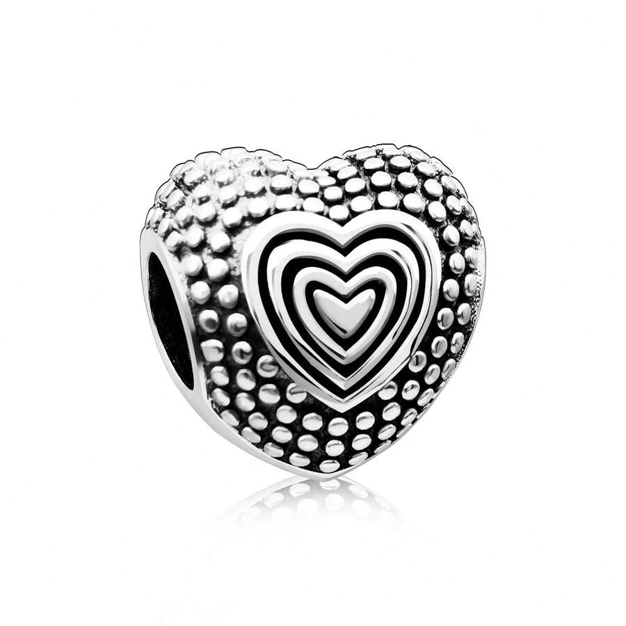 1 件經典鍍鉑多層愛心串珠項鍊 Diy 珠寶女士適合日常佩戴