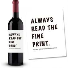 2 件有趣的酒瓶標籤,始終可讀,印刷精美。我們懷孕了。嬰兒公告酒標籤、給父母的個人化懷孕公告禮物、成為祖父母、瓶貼