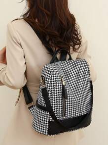 反盜版塊背包,大容量,便攜,經典,休閒,適用於青少年女孩,女性大學生,菜鳥和白領工人,在學校,工作,商務,通勤,戶外,旅行,出行,購物,辦公室使用