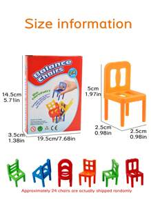 24±Pcs/Set Stacking Chairs DIY Balance Chair Stool Gathering Puzzle Board Game Color Chair Stacking Toys (Random Delivery) - Multicolor - View 2