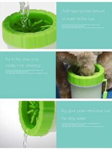 Pet Foot Washing Cup With Hanging Rope Design, Paw Cleaner For Dogs And Cats - Mint Green - View 7